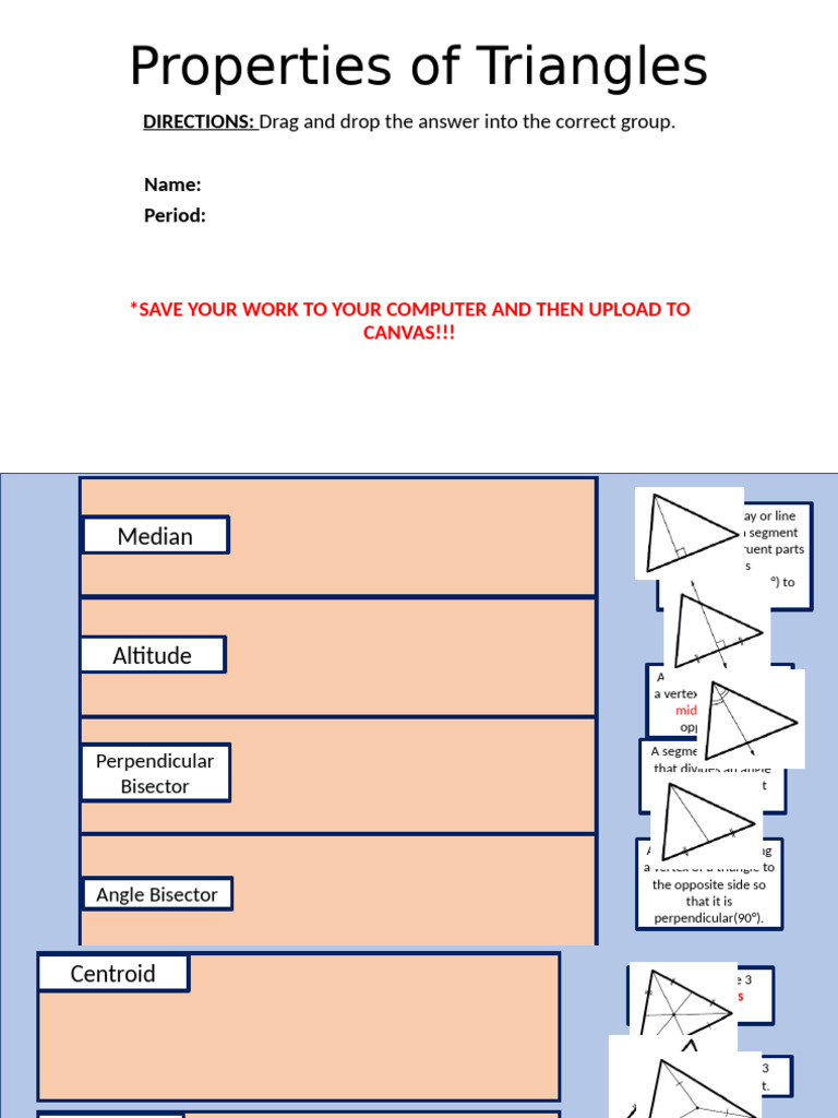 Triangle Properties and Segments Guide | PDF