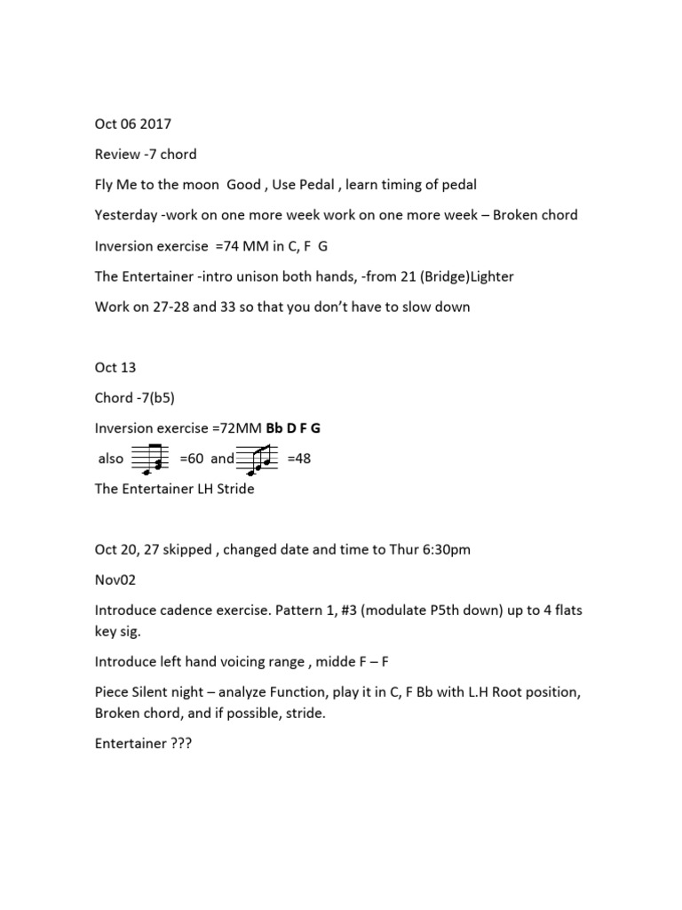 Jazz piano curriculum pdf