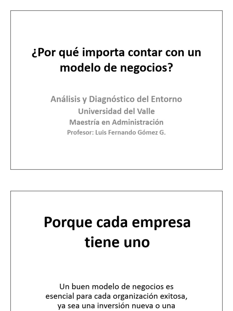 Importancia del Modelo de Negocios | PDF | Modelo de negocio | Business