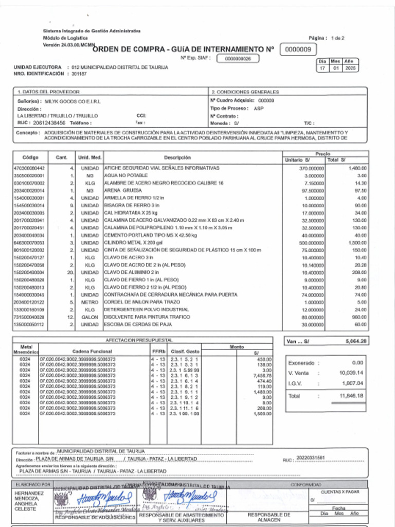 Orden de Compra | PDF
