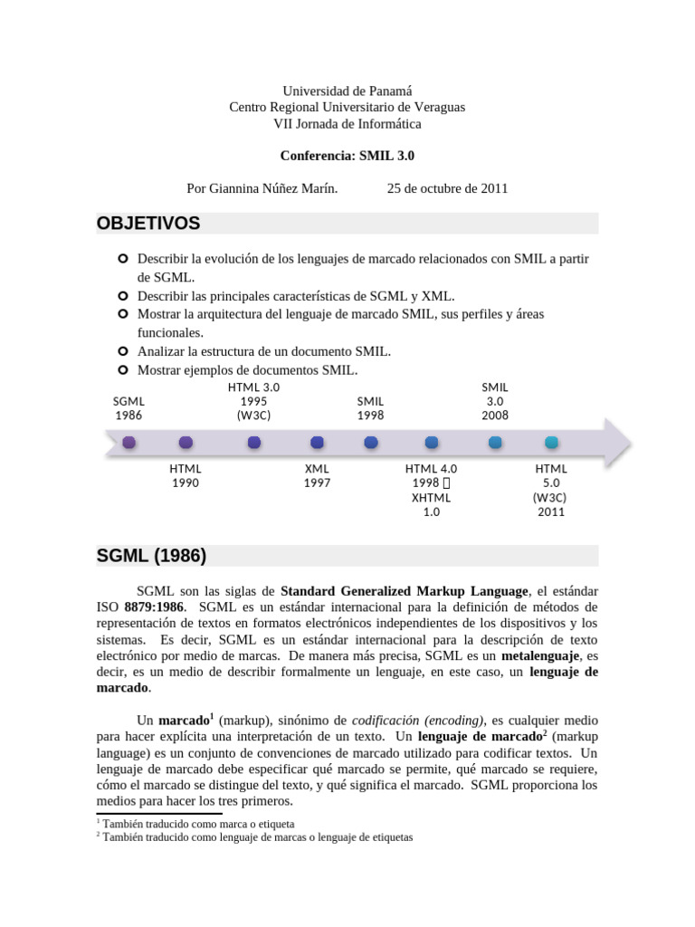 Evolución y Estructura de SMIL 3.0 | PDF | Xml | HTML