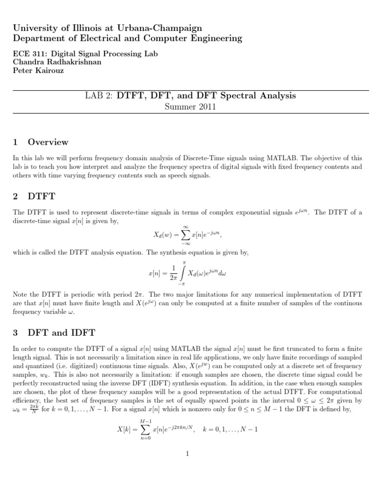lab2 (2) | PDF | Discrete Fourier Transform | Signal Processing