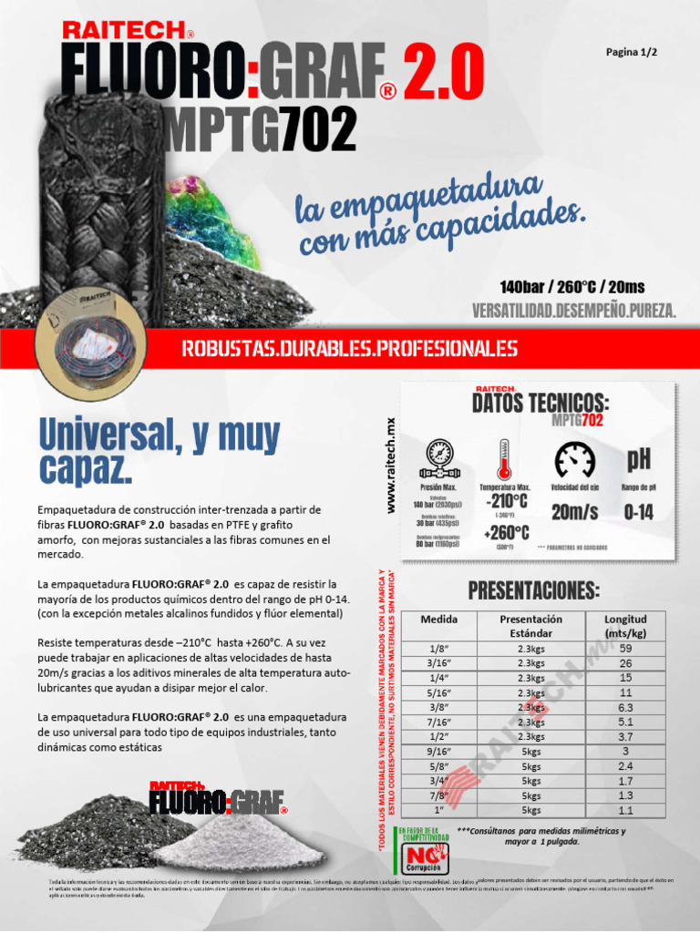 p7 y 8 Pds Raitech Mptg702 v2 | PDF | Sustancias químicas | Ciencias ...