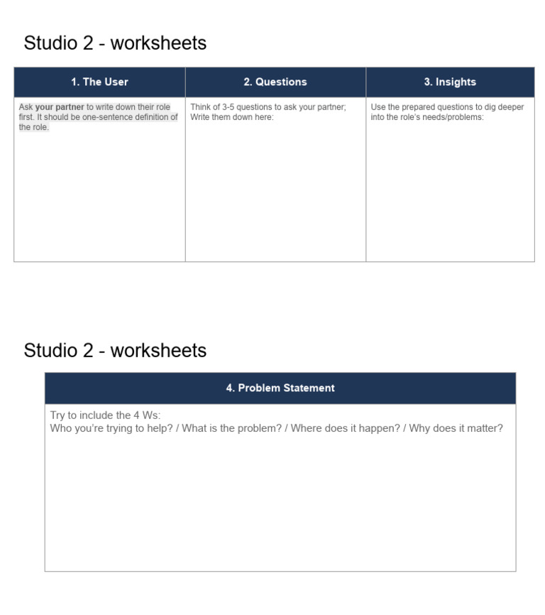 Studio 2 - Worksheets | PDF