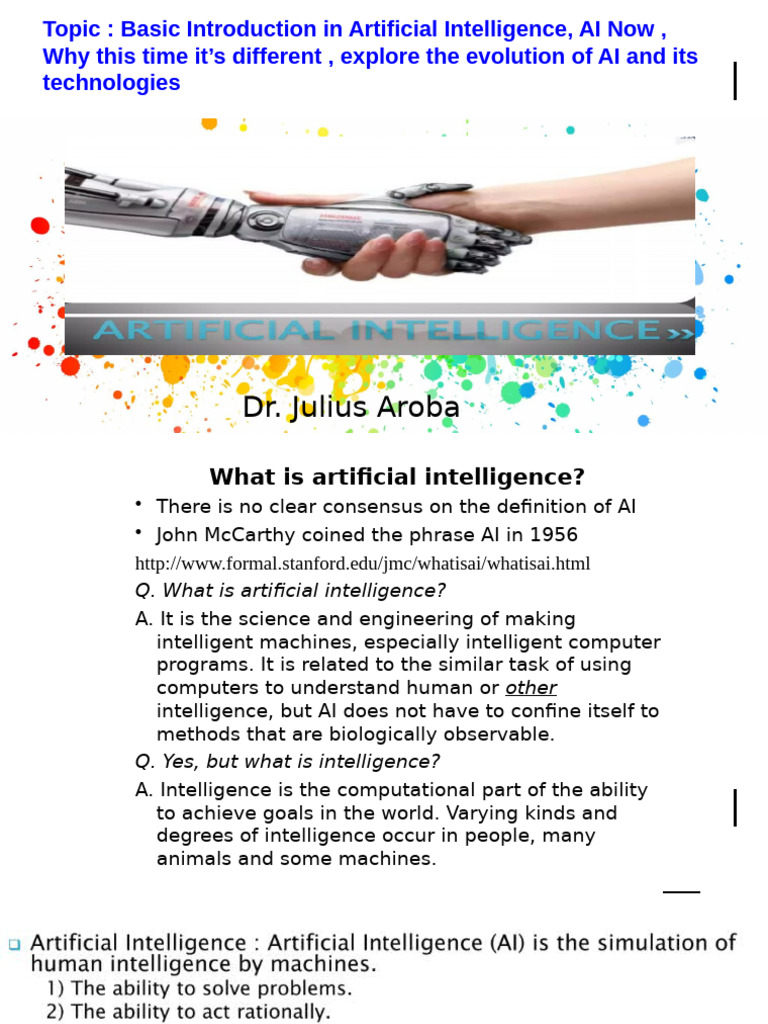 AI Basics for Beginners | PDF | Artificial Intelligence | Intelligence ...