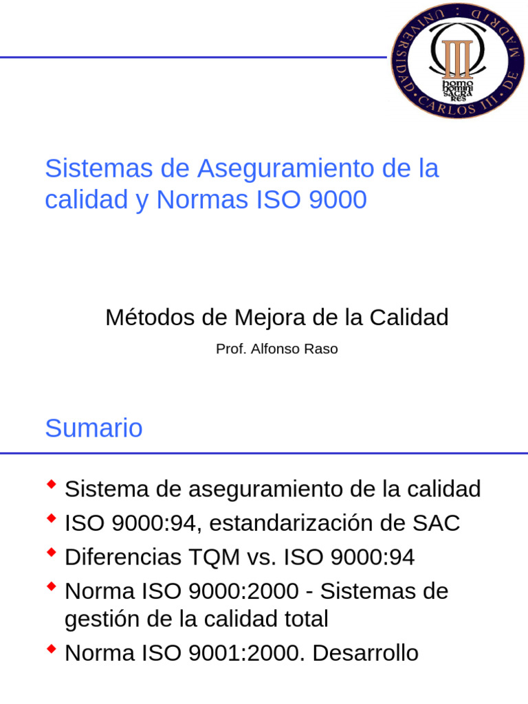 Sistemas de Calidad e ISO 9000 | PDF | Calidad (comercial) | Sistema de ...