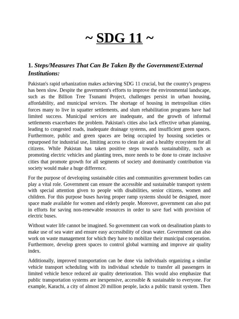 SDG 11 | PDF | Reuse | Climate Change Mitigation