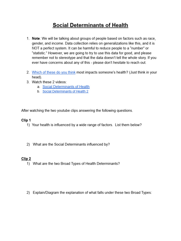 Understanding Social Determinants of Health | PDF