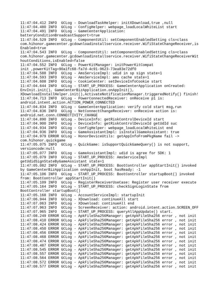 GameCenter Application Log Analysis | PDF | Computer Architecture ...