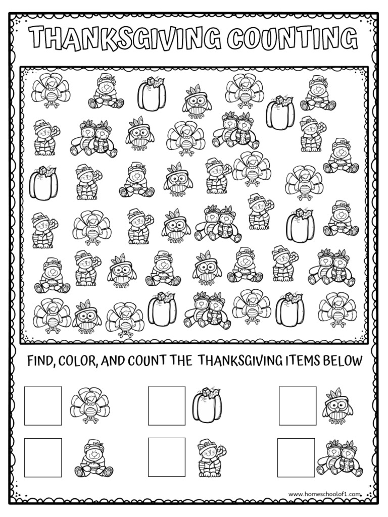 thanksgiving-counting-worksheets-1 | PDF