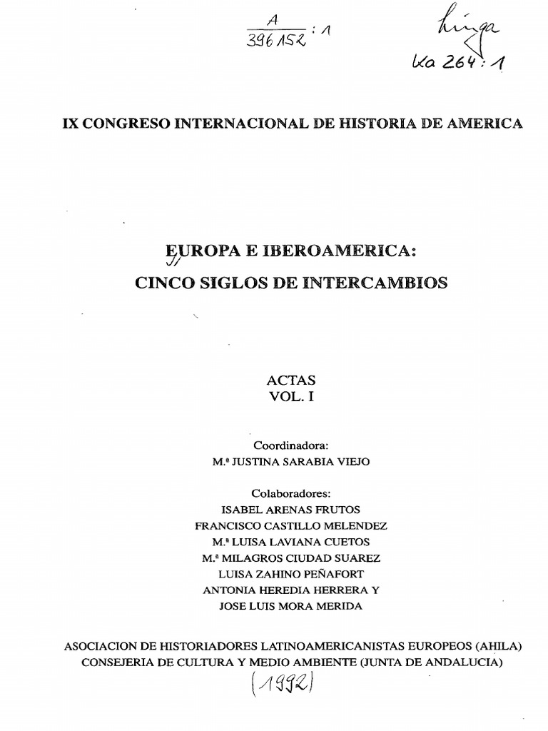 Historia de América y Europa: Actas del Congreso | PDF | España | Nueva ...