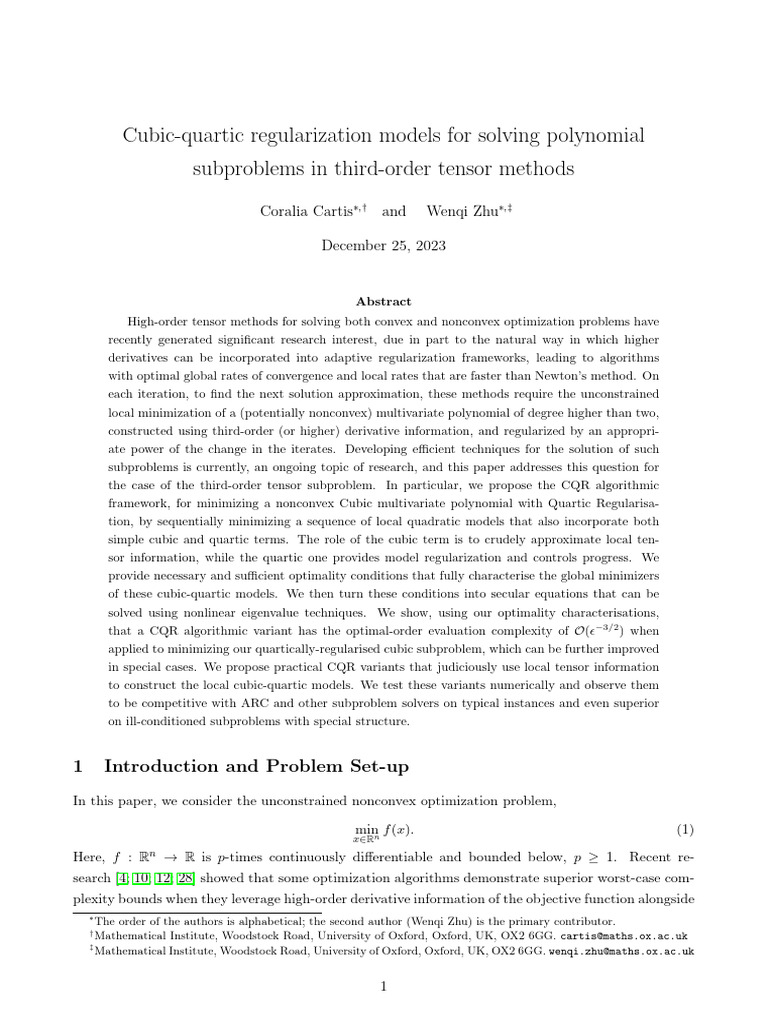 Cubic-Quartic Regularization Models For Solving Polynomial Subproblems ...