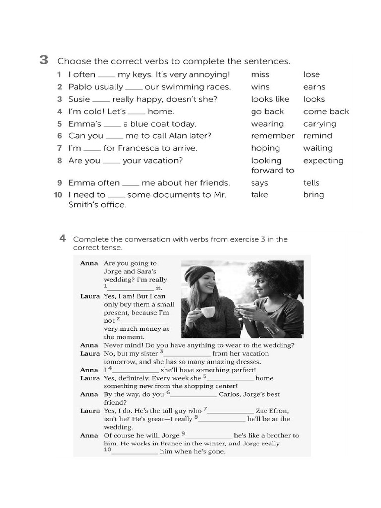 Homework About Useful Verbs Pdf