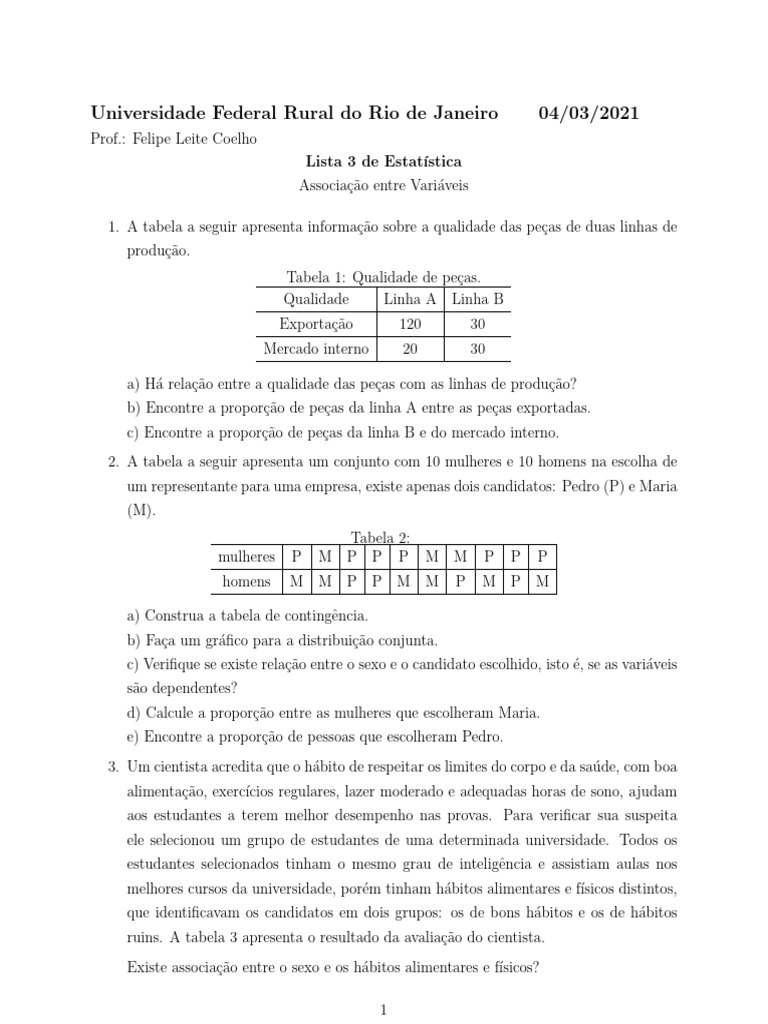 Estatística: Análise de Variáveis e Relações | PDF | Gráfico de dispersão