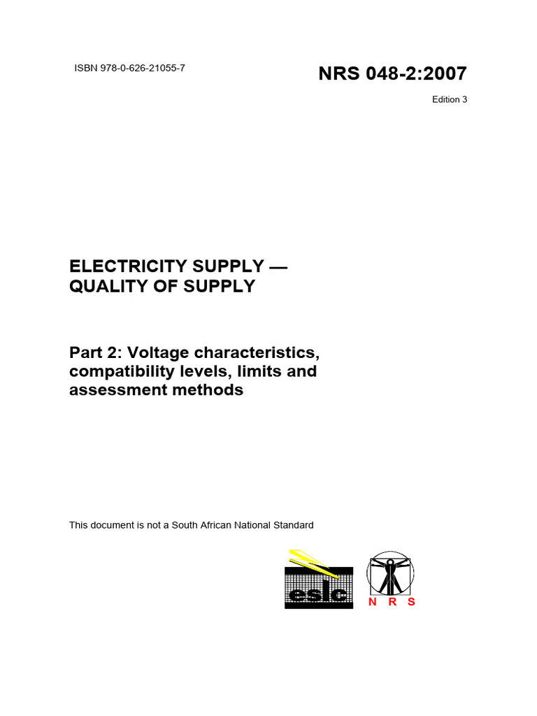 NRS 048 2 | PDF | Electrical Grid | Voltage