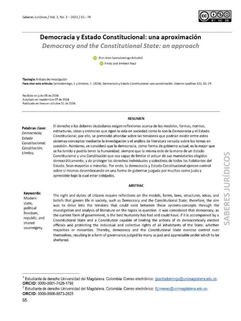 Democracia y Estado Constitucional - Una Aproximación | PDF