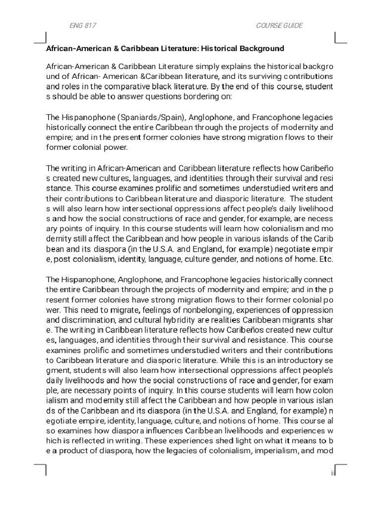 Africanamerica-Caribbean 115453 Phoenix | PDF