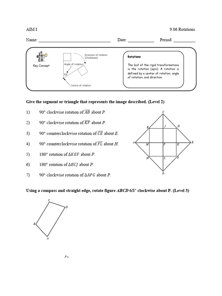 9.06 Rotations | PDF | Rotation | Euclidean Geometry