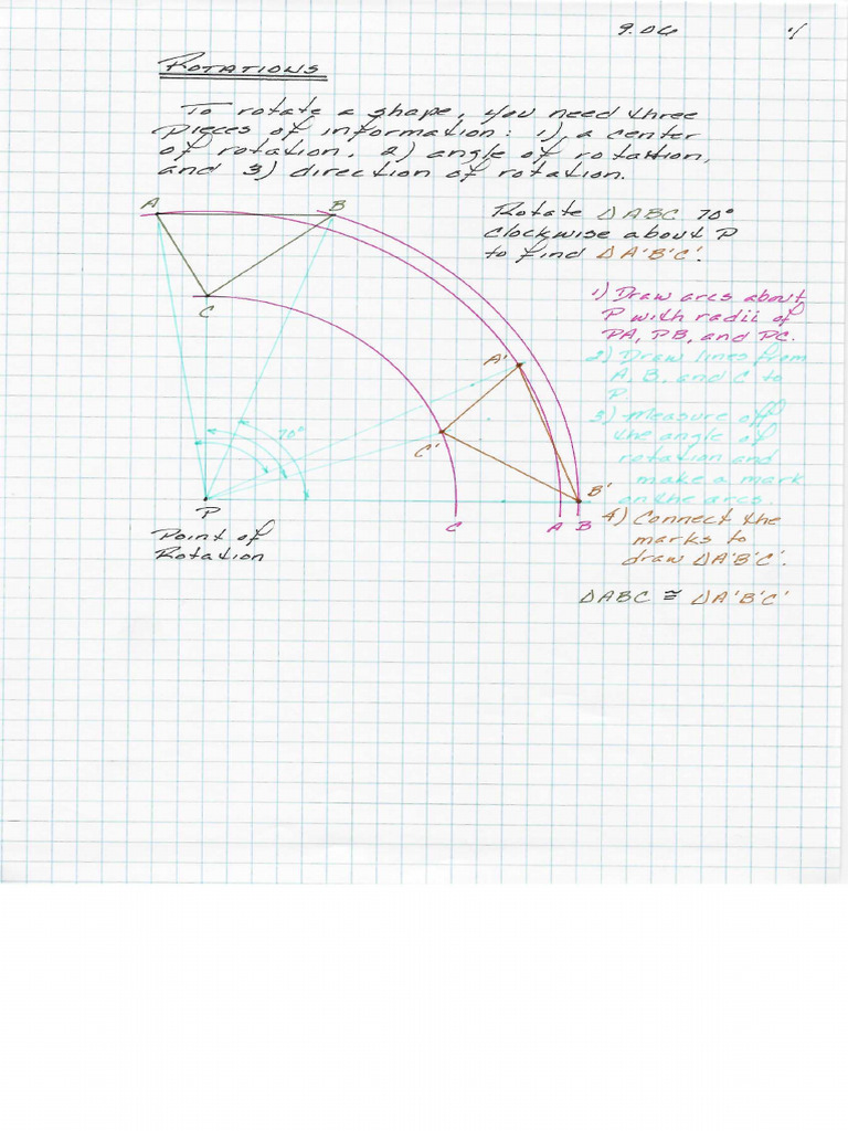 9.06 Rotations Notes | PDF
