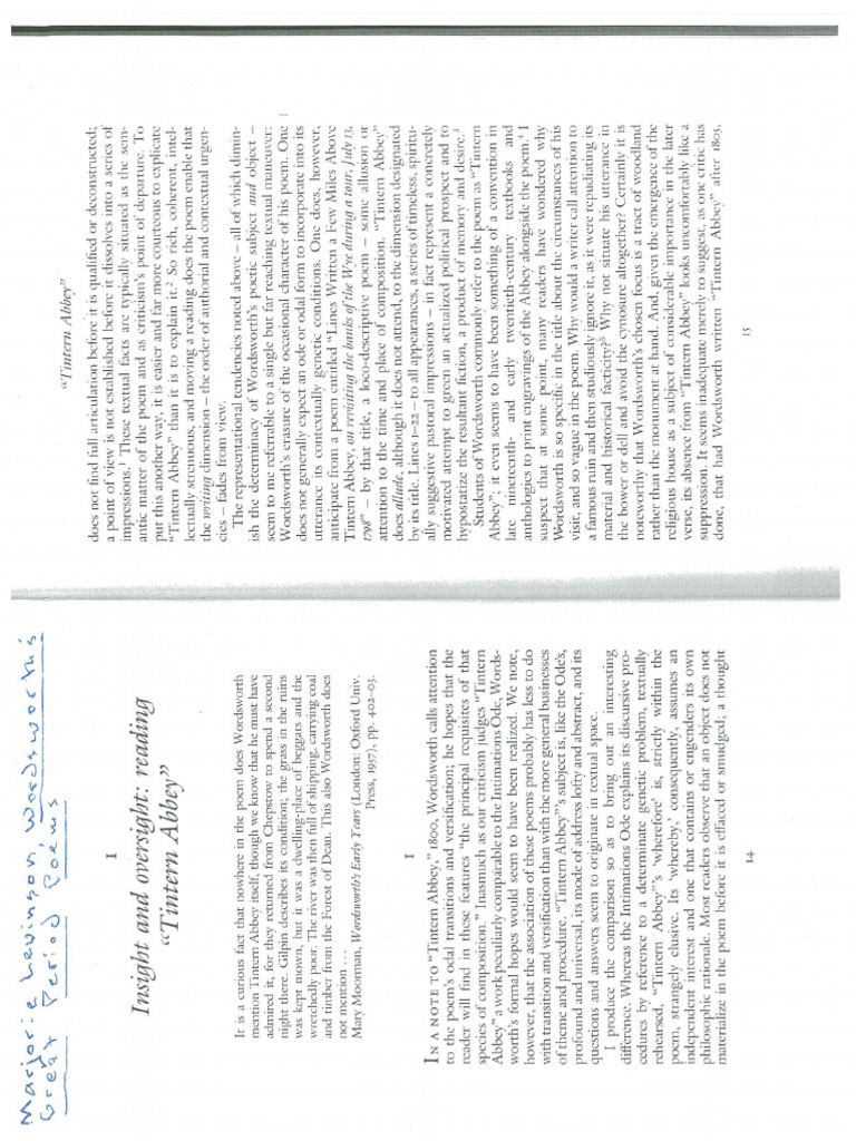 Tintern Abbey By William Wordsworth Pdf