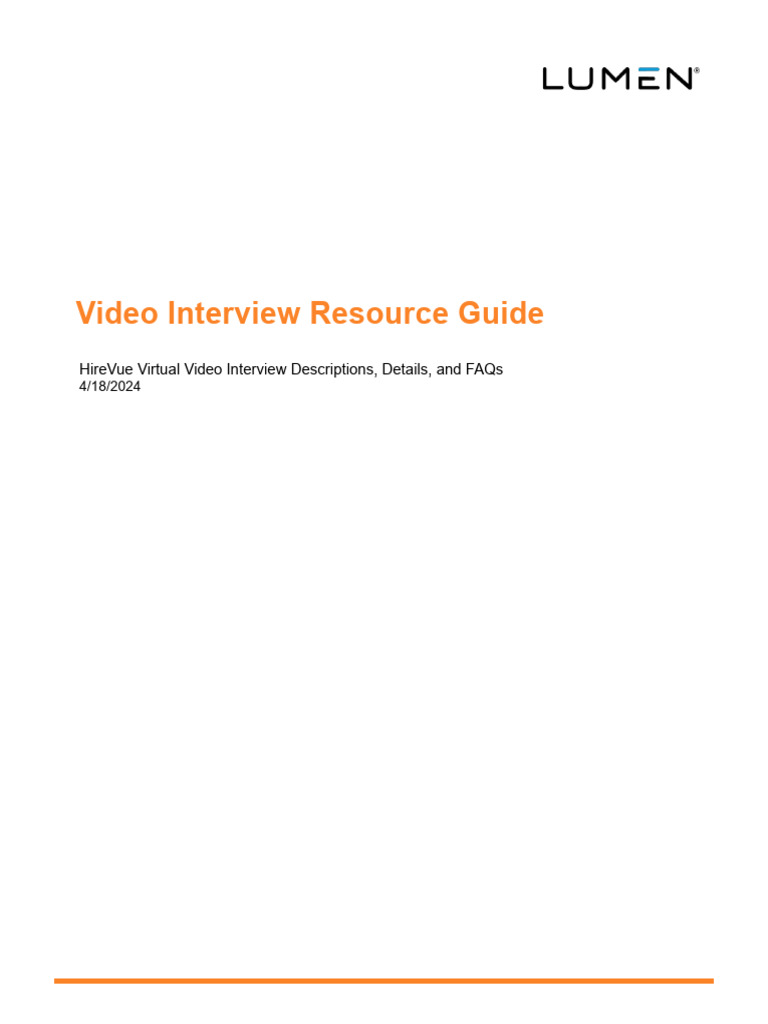Video Interview Resource Guide: Hirevue Virtual Video Interview ...