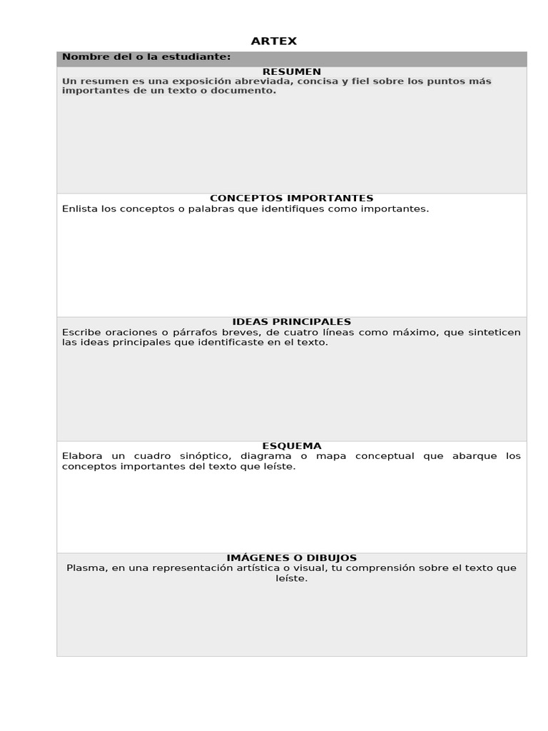 Formato de Artex | PDF