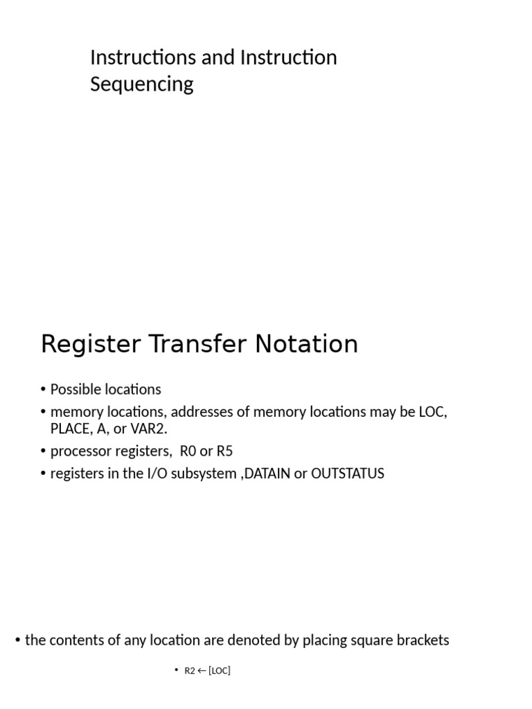 Instruction Sequence - 1 | PDF | Computer Architecture | Computer ...