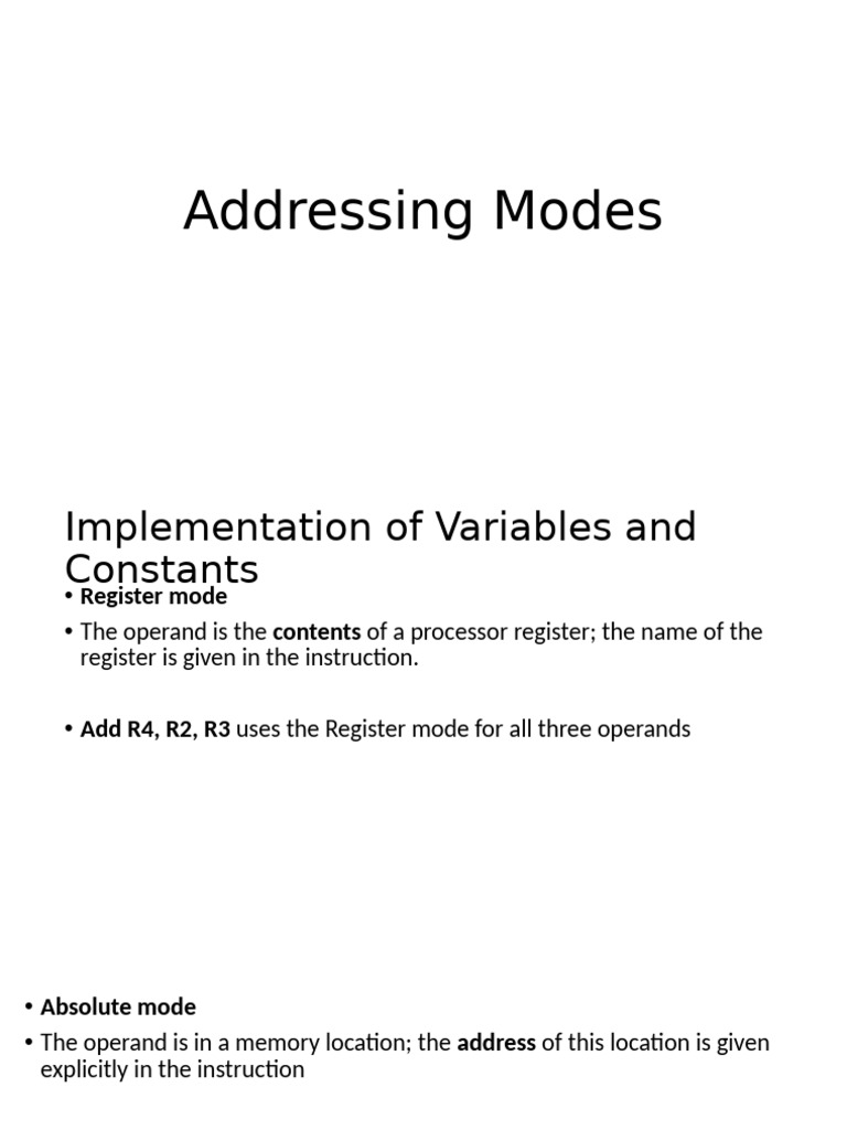 Addressing Modes - 1 | PDF | Computer Architecture | Office Equipment