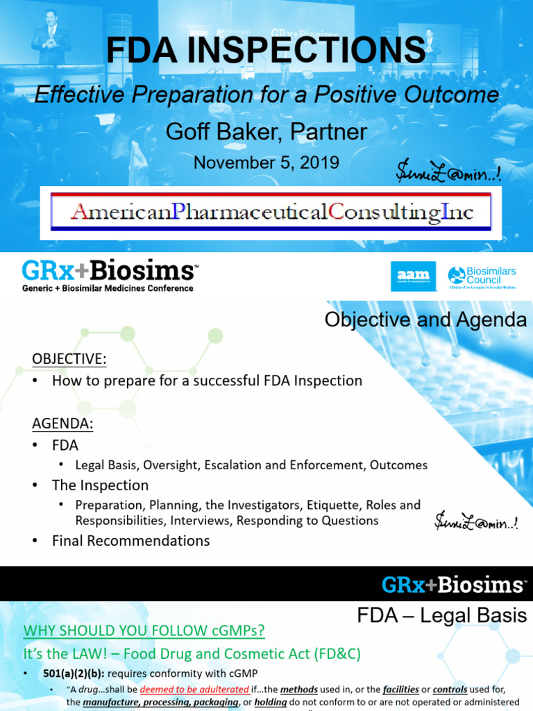 Fda Inspection 1735579199 | PDF | Food And Drug Administration