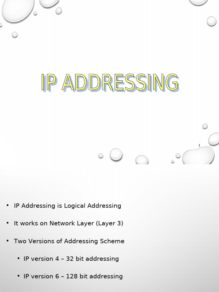 IP Addressing | PDF | Ip Address | Network Protocols