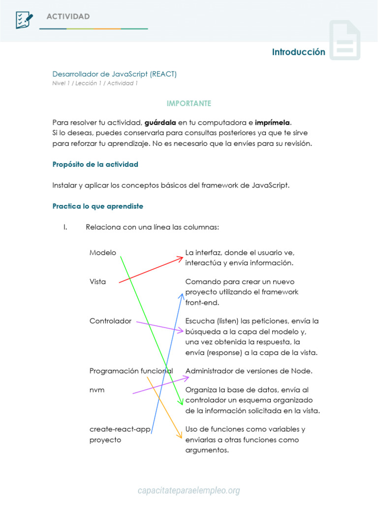 Actividad Básica de React y Funciones | PDF | Script Java ...