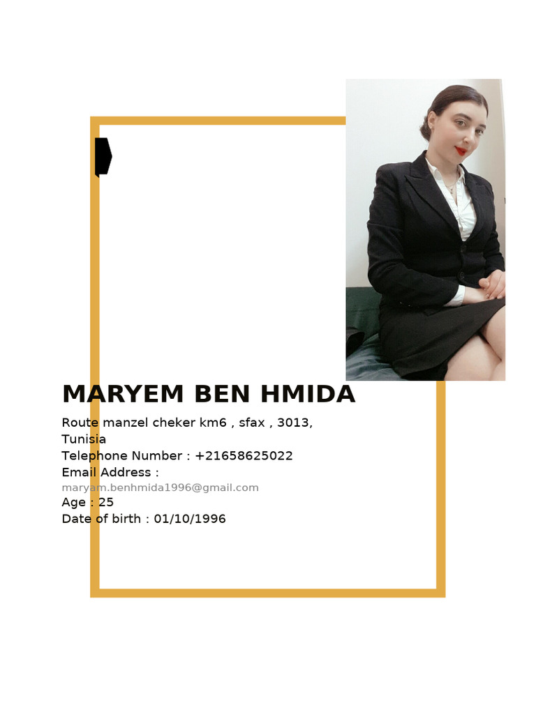 Cv Maryem b.hmida | PDF