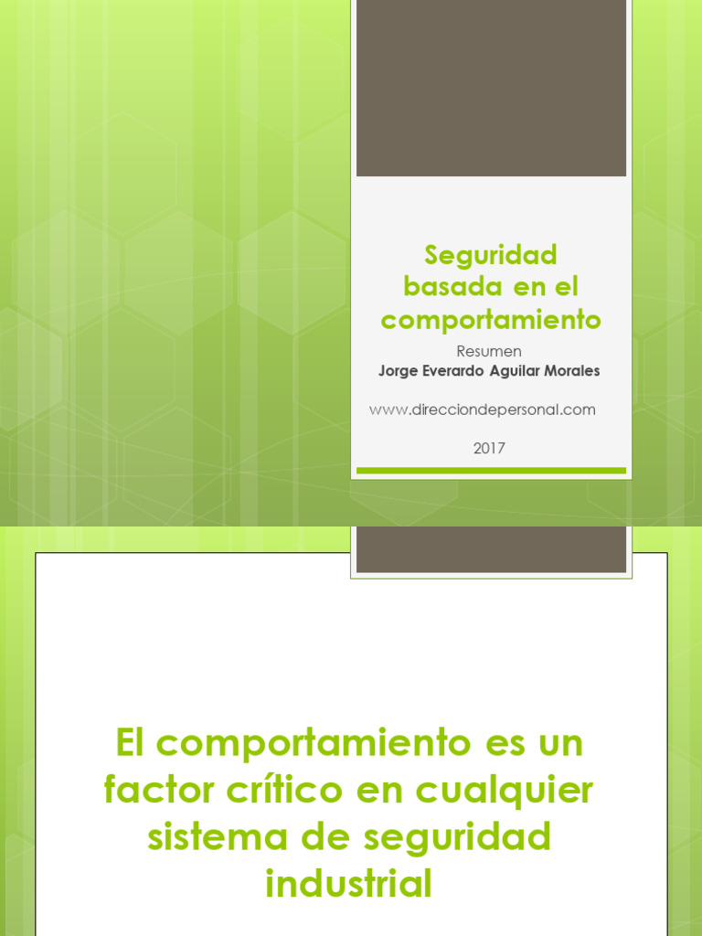 Comportamiento en Seguridad Industrial | PDF | Comportamiento