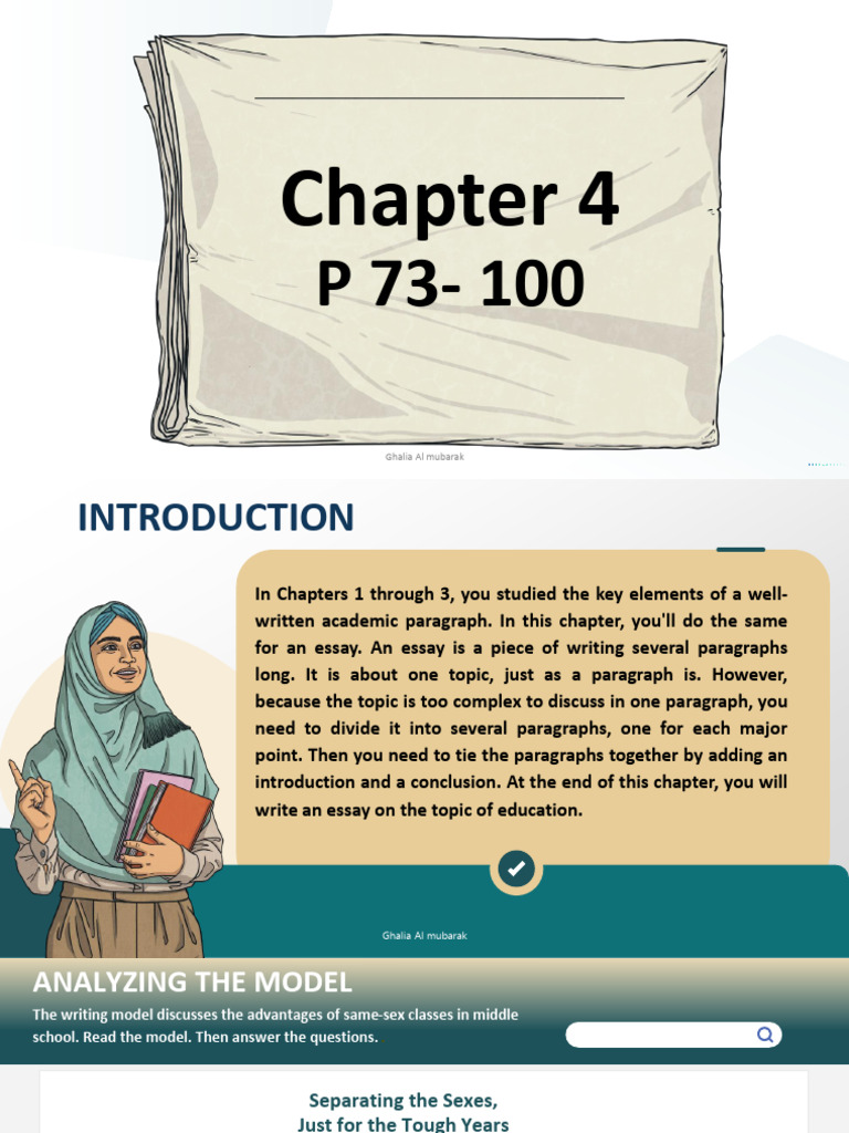 Chapter 4 Chapter 4 From Paragraph To Essay | PDF | Project Based ...