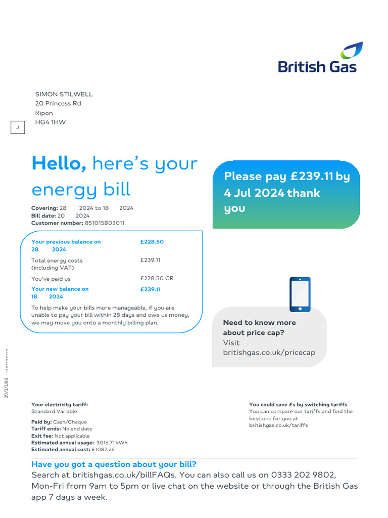 July 2024 Energy Bill Summary | PDF | Electrical Engineering | Electricity