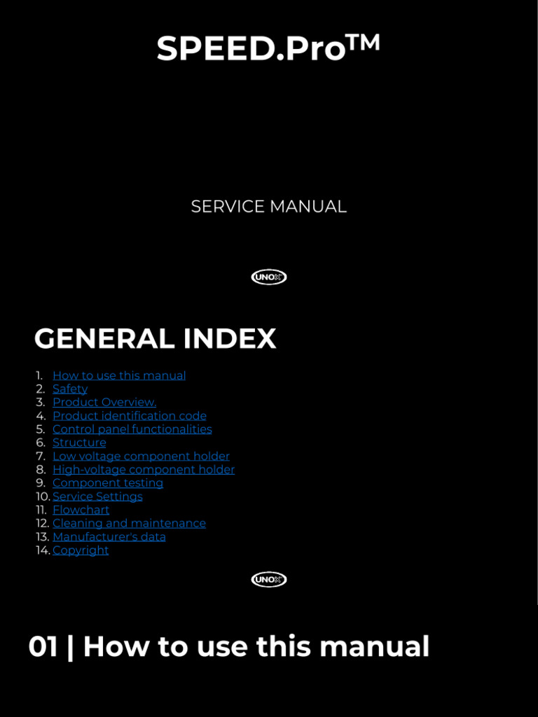Speed - Pro Service Manual - en | PDF