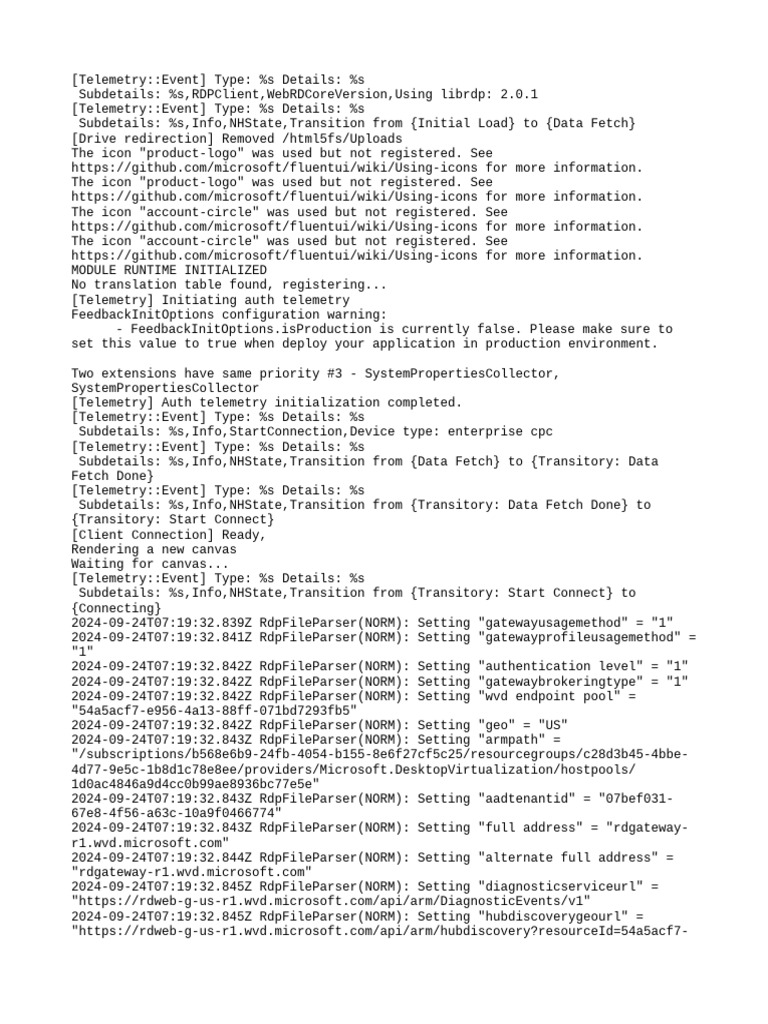 Telemetry and RDP Client Settings | PDF | Web Gl | Computing