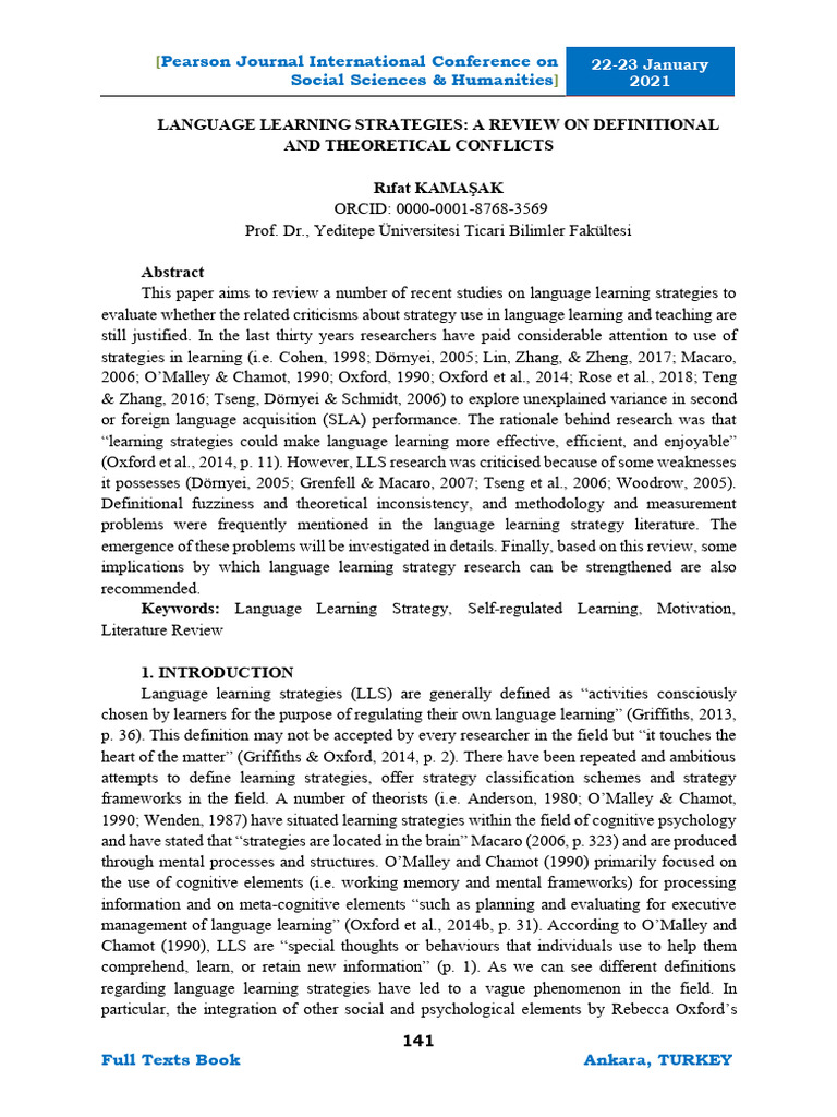Language Learning Strategies Review | PDF | Learning | Psychological ...