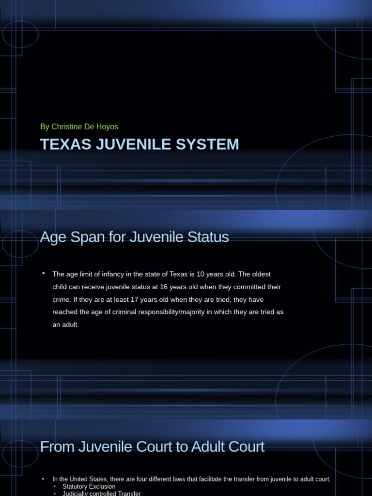 Texas Juvenile Justice System Overview | PDF | Juvenile Court | Common Law