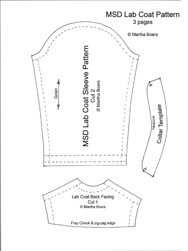 MSD Lab Coat Pattern - PDF | PDF