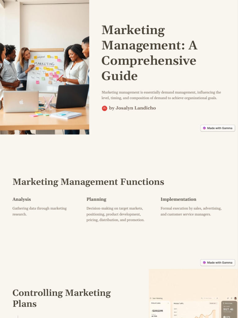Comprehensive Marketing Management Guide | PDF | Marketing | Pricing