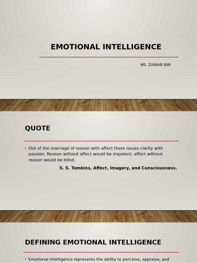 Understanding Emotional Intelligence Concepts | PDF | Emotions ...