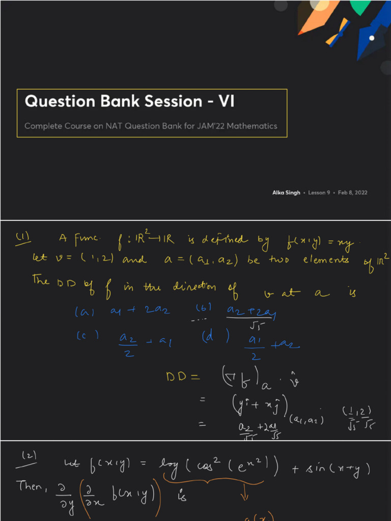 Question Bank Session VI With Anno | PDF