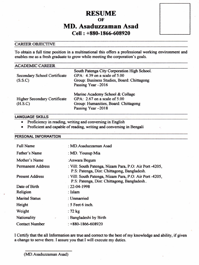 Asad CV | PDF