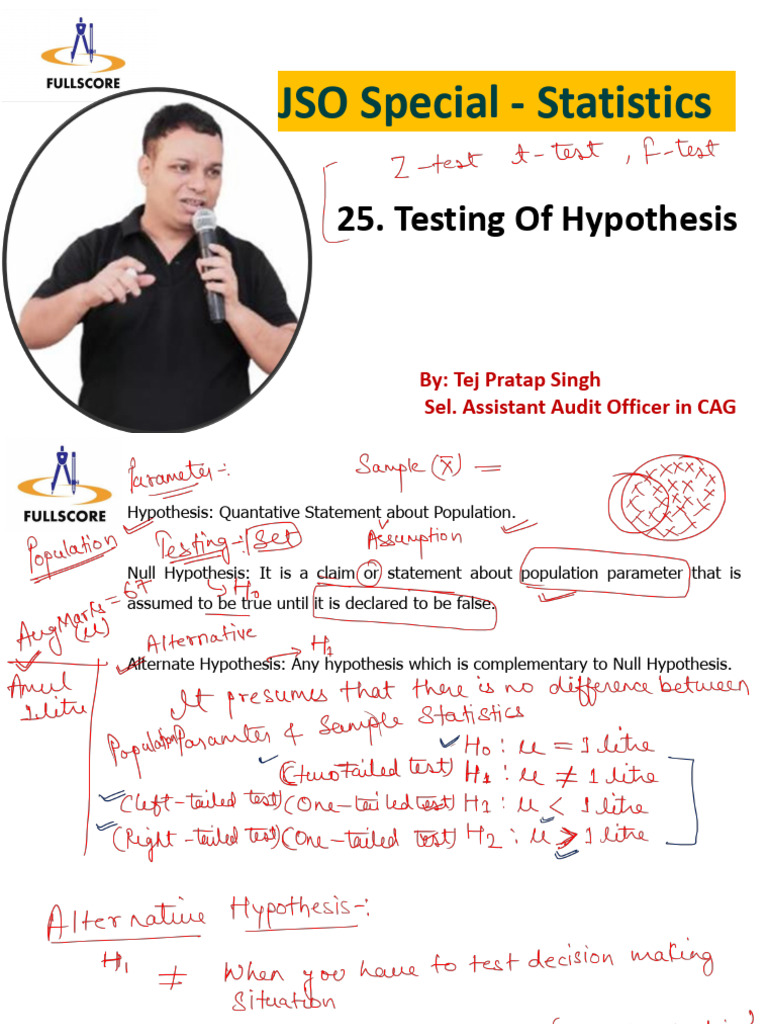 25 - Testing of Hypothesis - 48437009 - 2025 - 01 - 14 - 14 - 57 | PDF