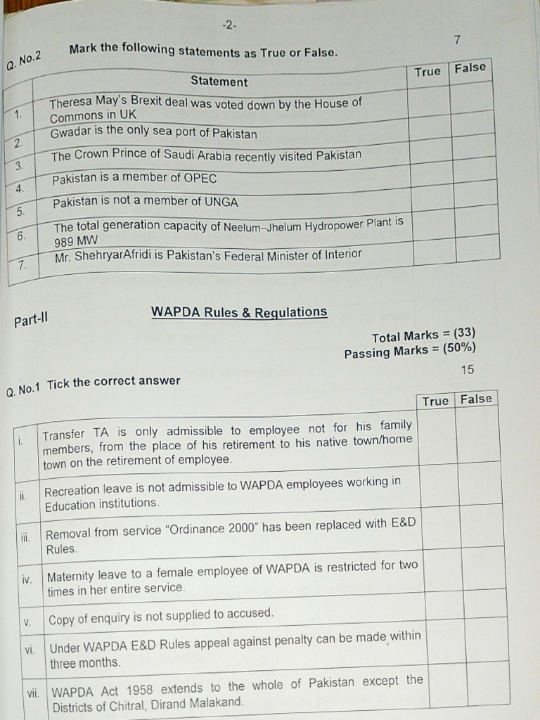 Wapda Dy. Director (Computer) To Director Omputer Past Paper - Part-1 | PDF