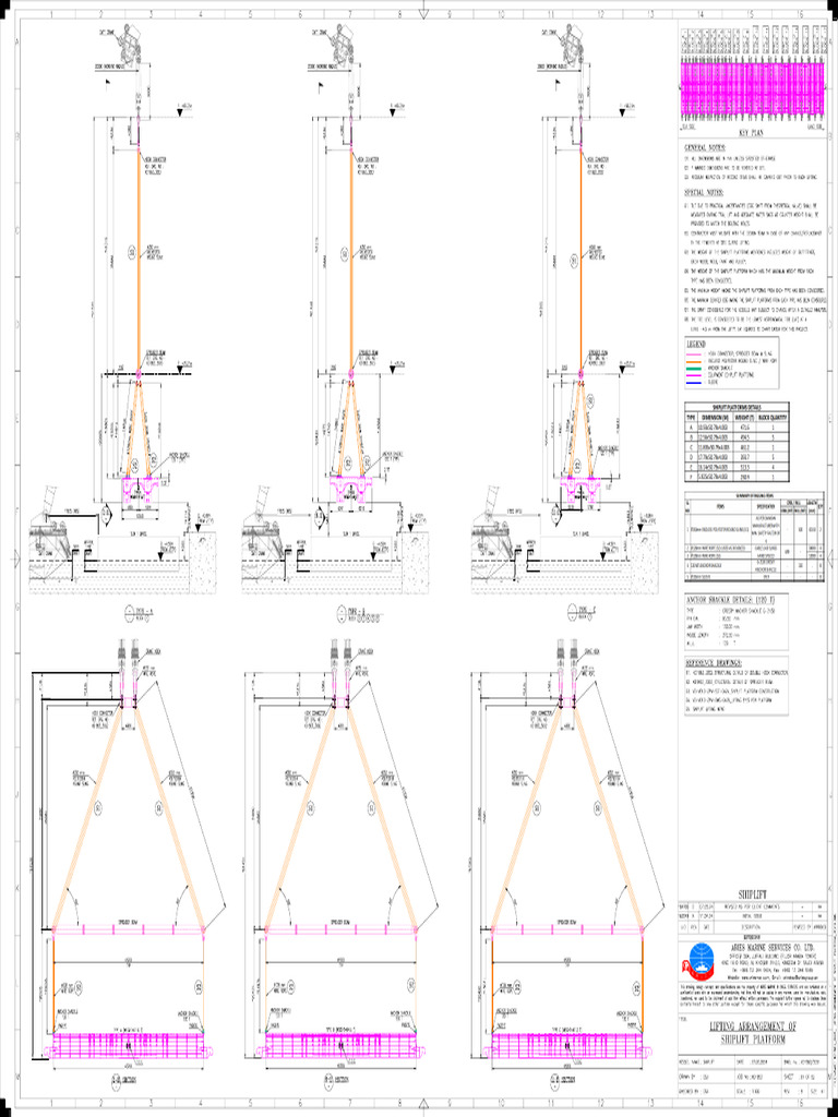 KD1863 - 3001 - Lifting Arrangement of Shiplift Platform - Rev.b | PDF