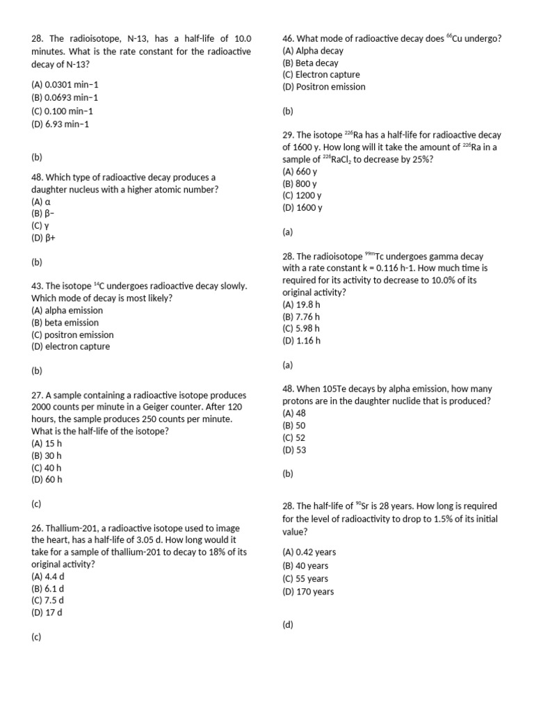 Inorg J - Nuclear Chem Olympiad and Gre | PDF | Radioactive Decay | Isotope