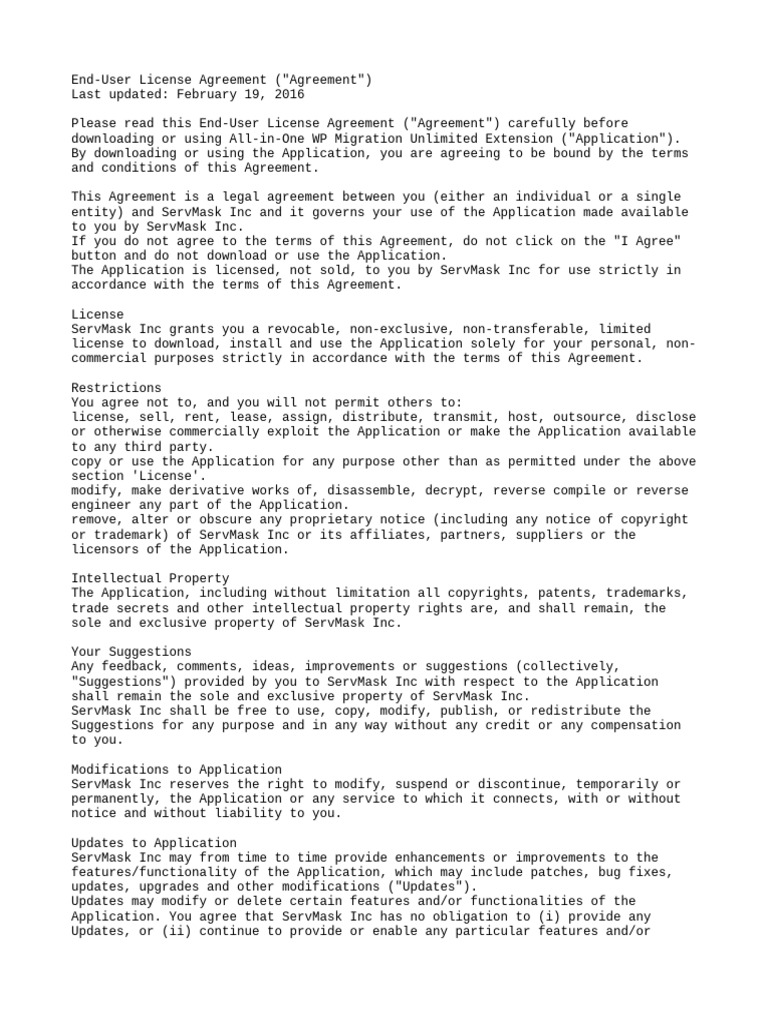 End User License Agreement | PDF | License | Private Law