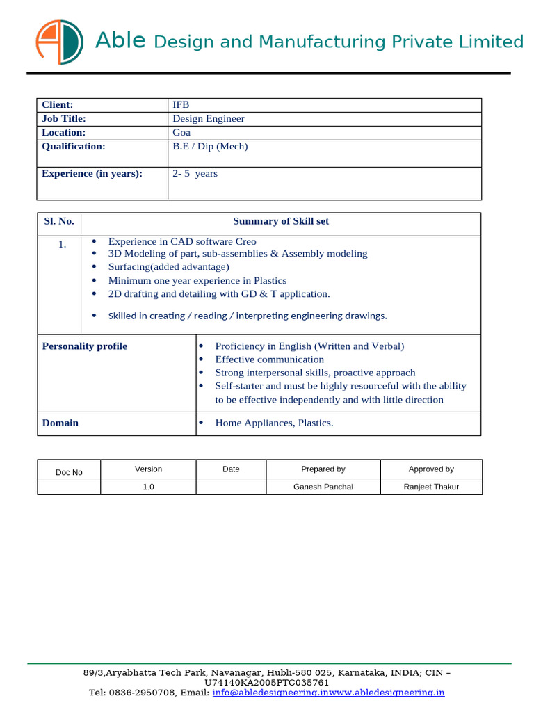 Job Description-IfB | PDF